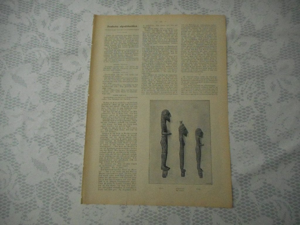 Joodse afgodsbeelden. 1902/1903., Ophalen of Verzenden, Voor 1920, Knipsel(s)