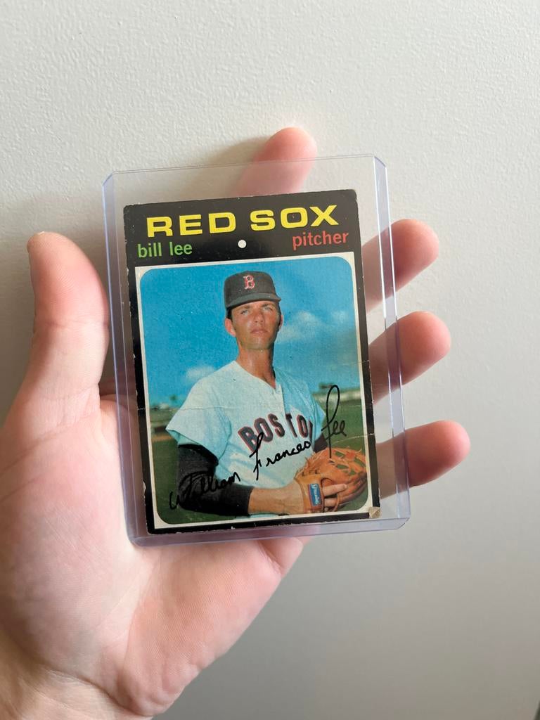 Bill Lee Red Sox Pitcher Honkbal Spelerskaart, Ophalen of Verzenden, Gebruikt, Buitenlandse clubs, Spelerskaart