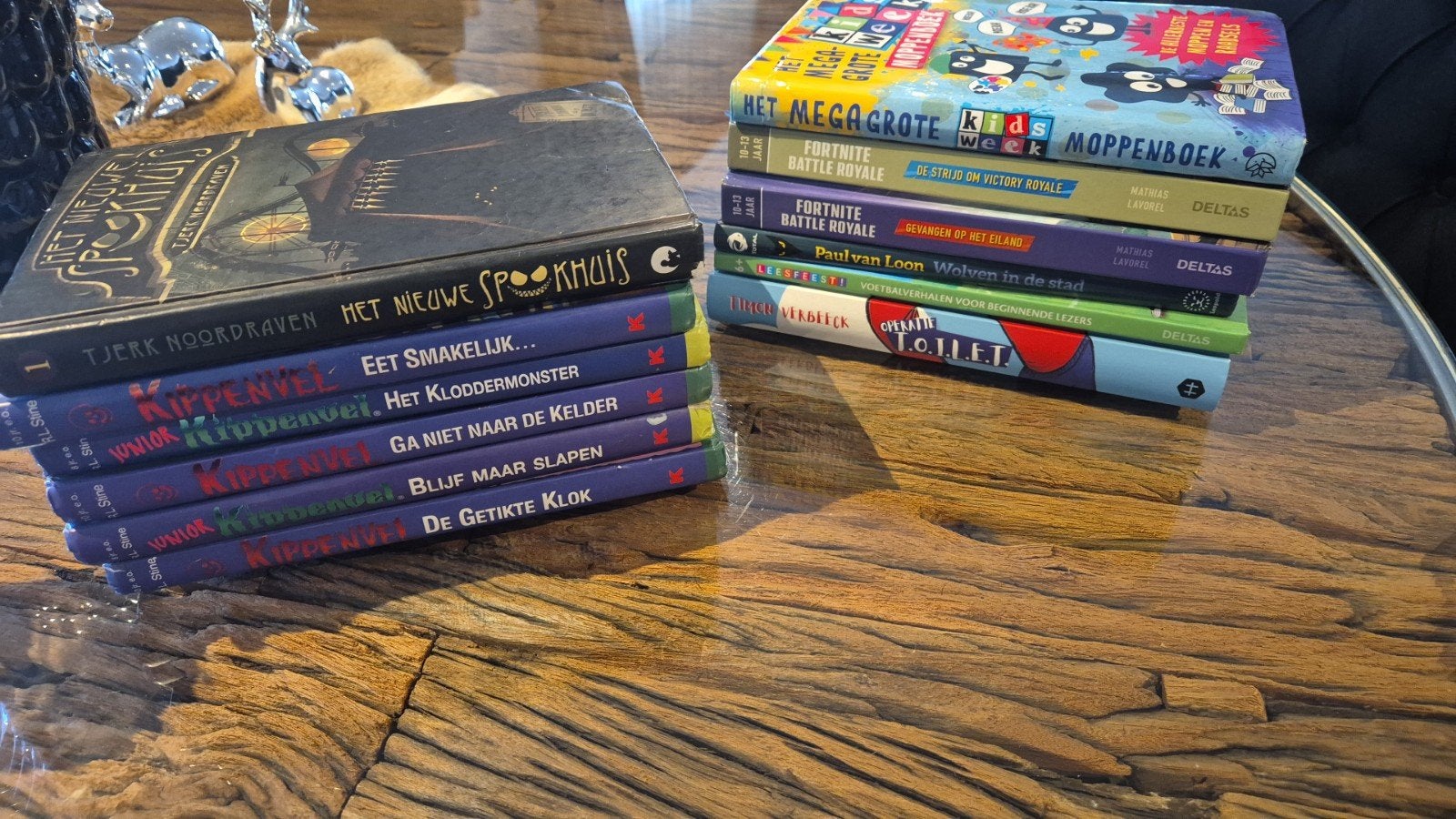 Kinderboeken: Kippenvel, Het Nieuwe Spookhuis, Moppenboek, Ophalen of Verzenden, Gelezen, Tjerk Noordraven, R.L. Stine, Paul van Loon
