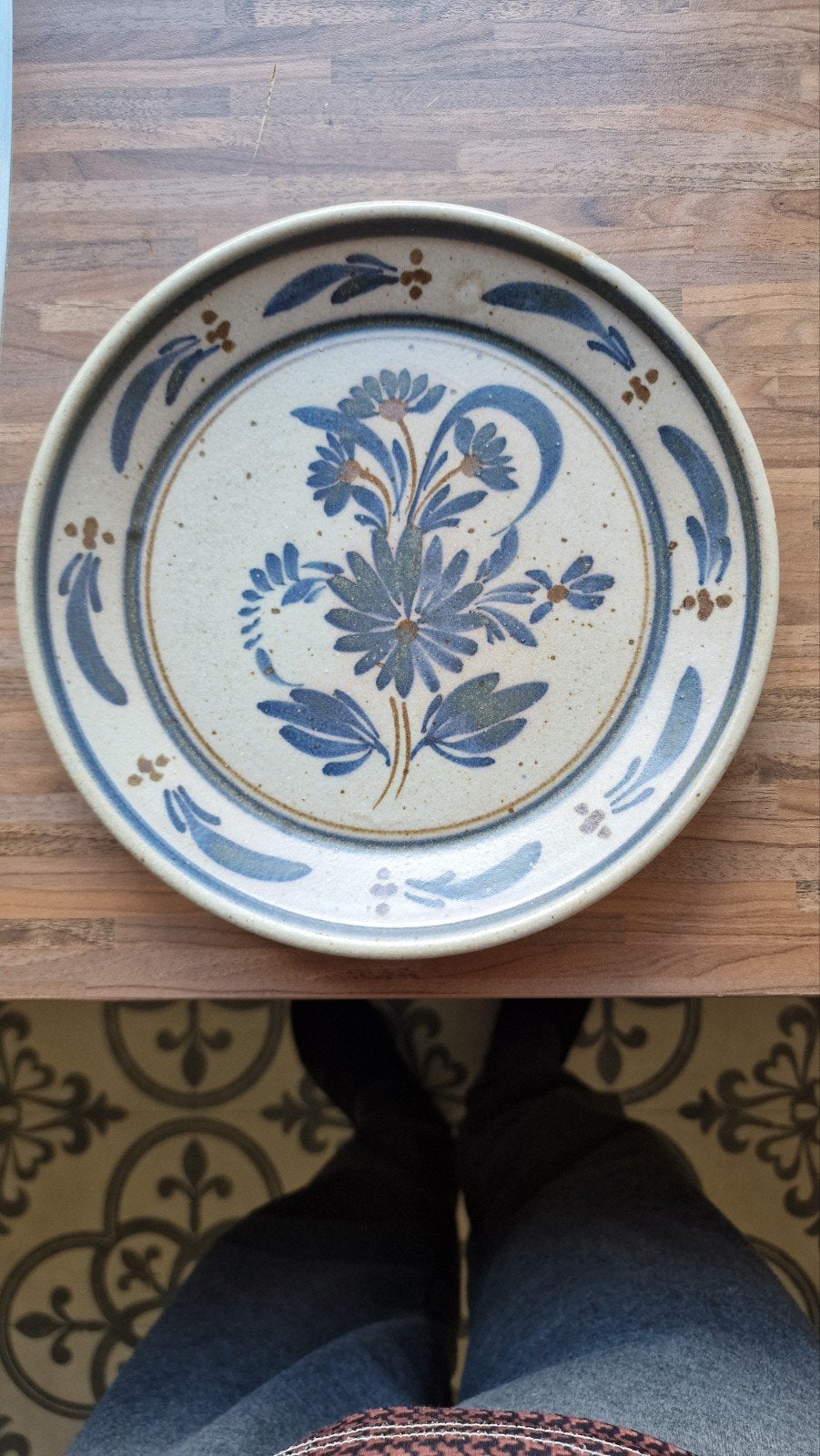 Vintage ASY Leralux Quimper Decor Main bord, Ophalen of Verzenden