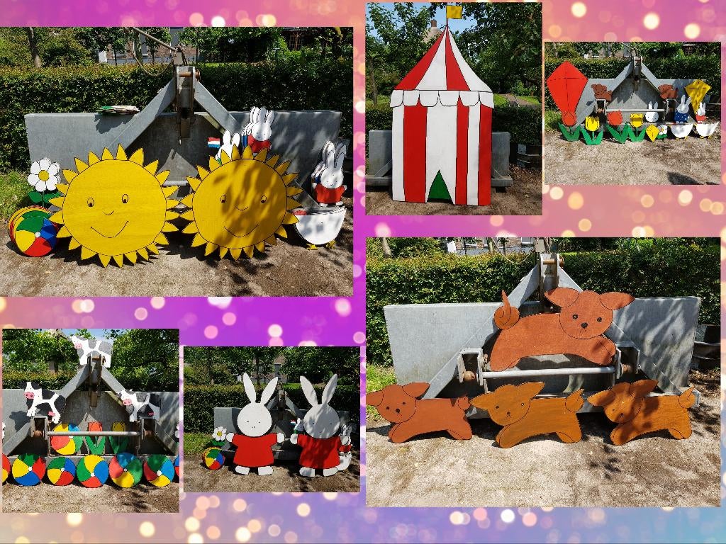 Straatversiering Konijntje.. Circus, Kermis te huur, Hobby en Vrije tijd, Feestartikelen | Verhuur, Overige, Ophalen