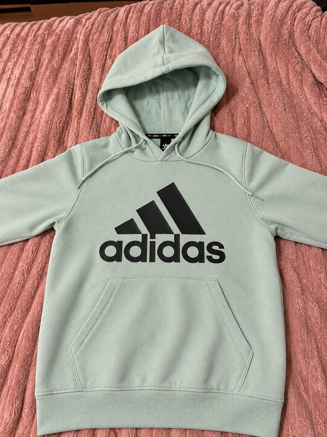 Adidas Hoodie - Lichtgroen met Groot Logo - Maat XS, Verzenden, Zo goed als nieuw, Adidas, Groen