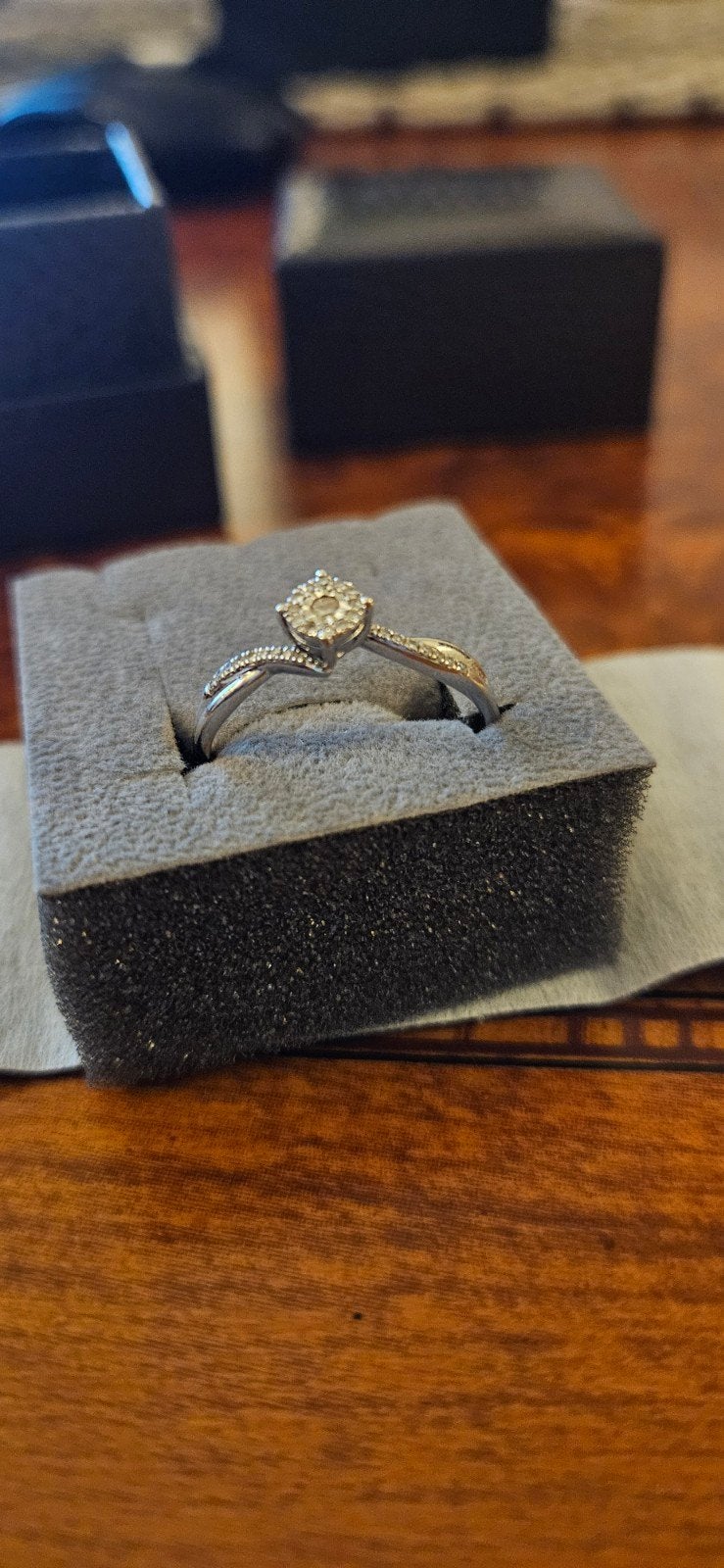 Ring Wit goud met diamant, Sieraden, Tassen en Uiterlijk, Ringen, Wit, Nieuw, Ophalen of Verzenden, Kleiner dan 17