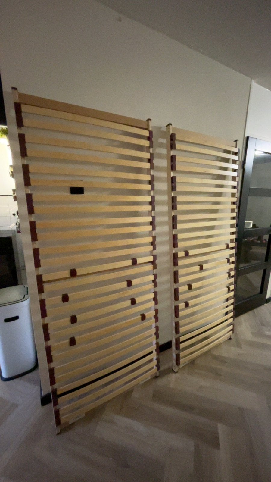 Lattenbodem, Ophalen, Zo goed als nieuw, Eenpersoons, 90 cm