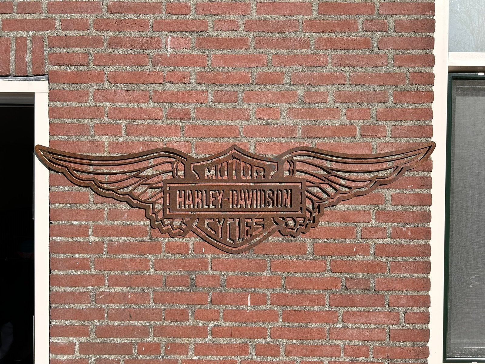 Harley davidson wings van corten staal, Ophalen of Verzenden, Nieuw