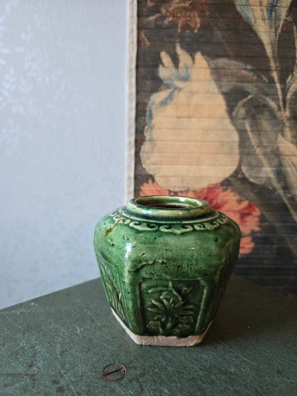 oude gemberpot groen nr14, Ophalen of Verzenden