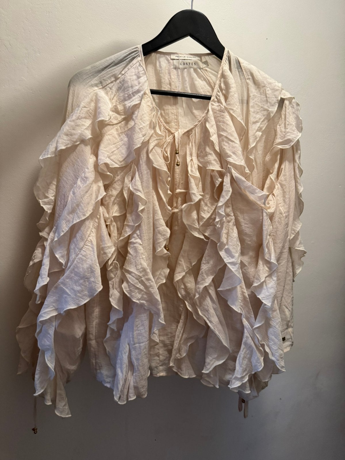 Costes blouse, Kleding | Dames, Ophalen of Verzenden, Nieuw, Maat 42/44 (L), Beige