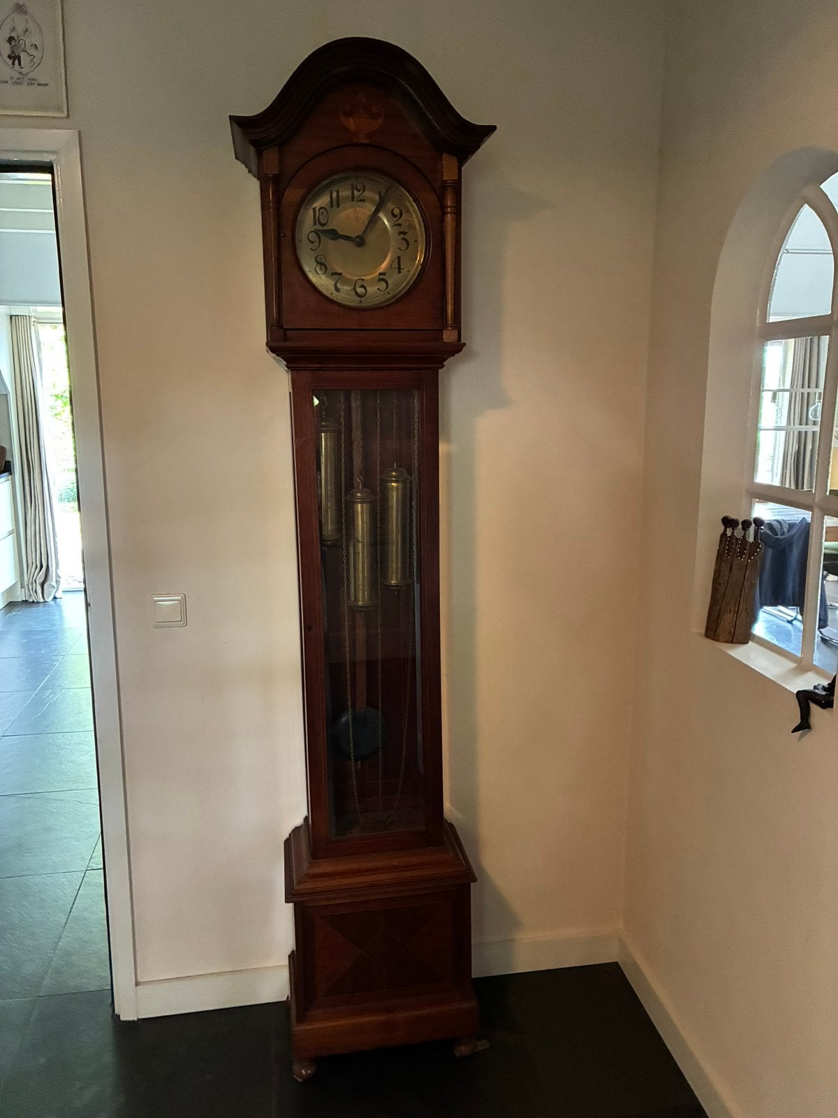 Staand horloge / Grandfather Clock met 3 gewichten, Ophalen