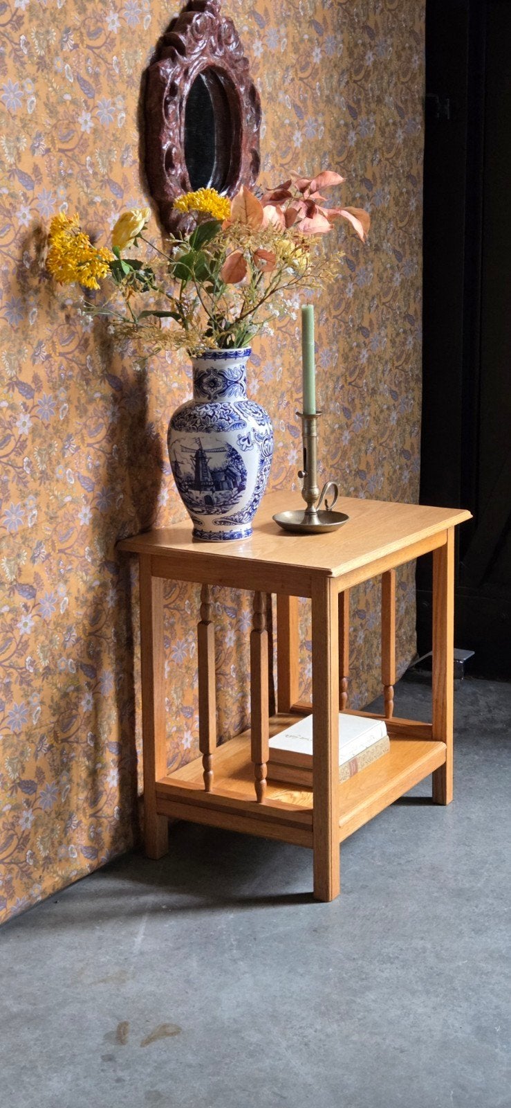 Mooi blank eiken kastje kast tafel bijzettafel boekenkastje, Ophalen