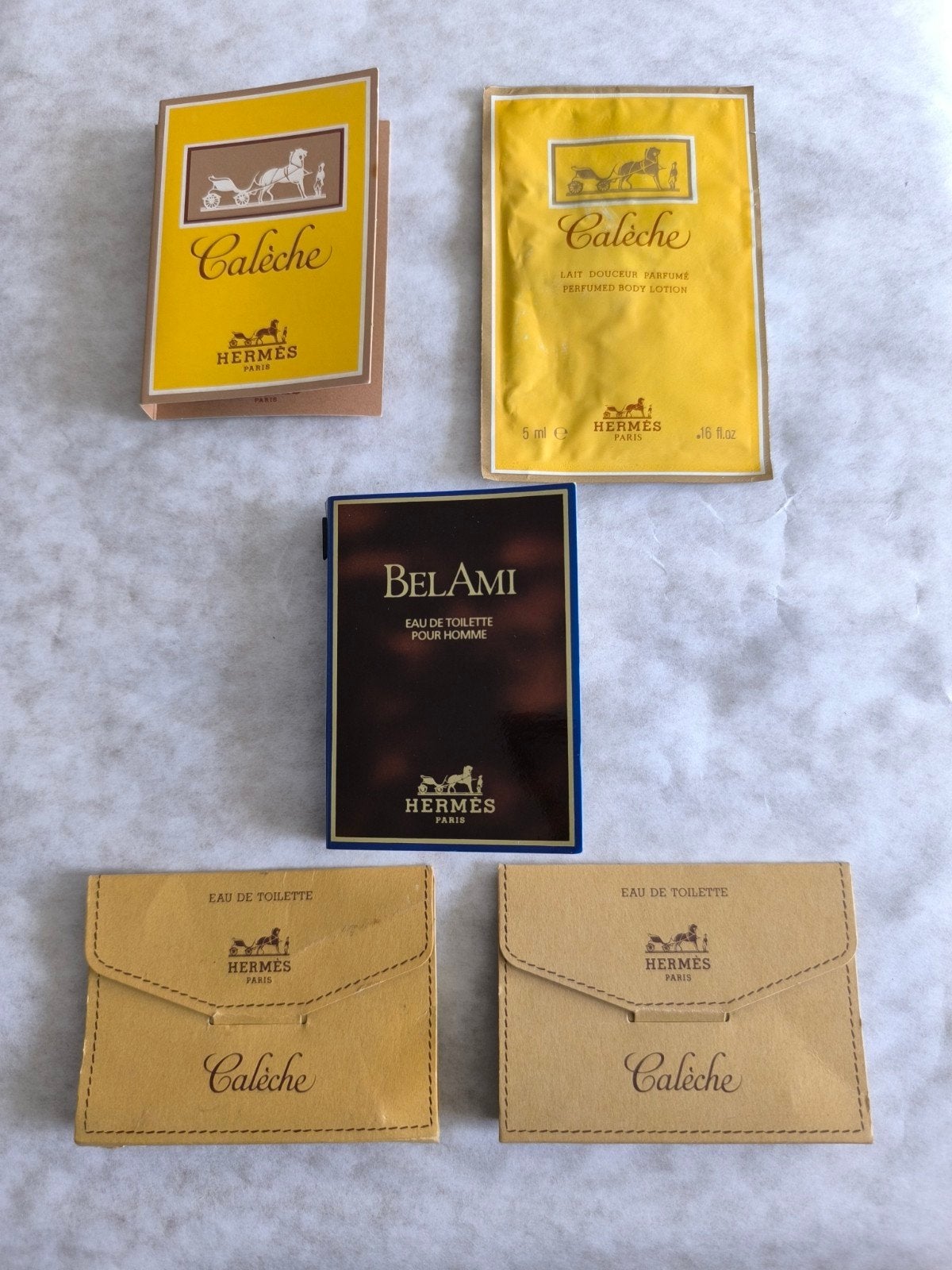 Hermès Caleche & Bel Ami parfum samples, Sieraden, Tassen en Uiterlijk, Uiterlijk | Parfum, Ophalen of Verzenden, Nieuw