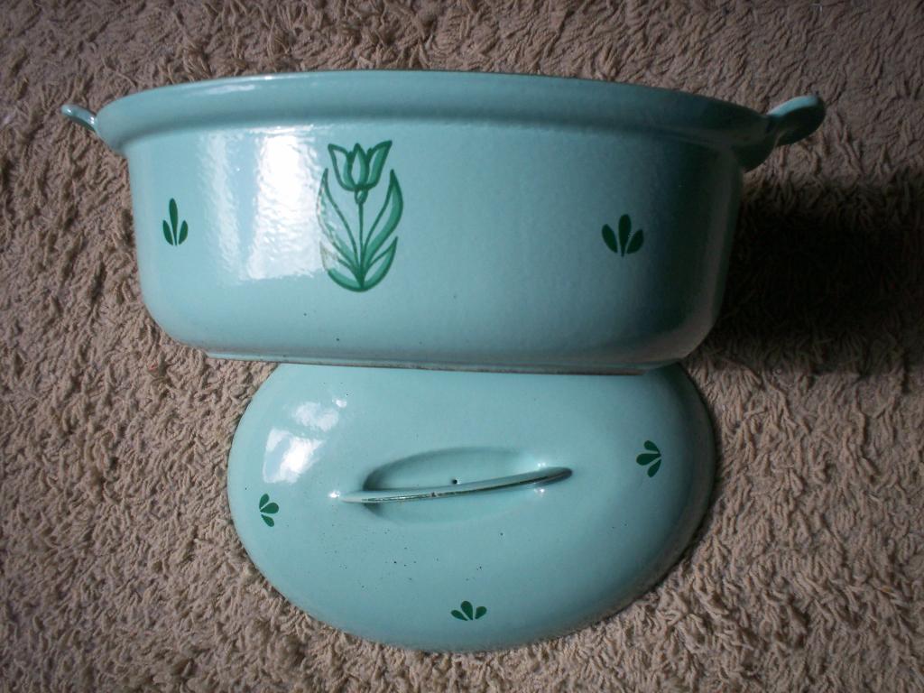 braadpan  26 x 19 cm ovaal gietijzer emaille, Verzenden, Gebruikt, Gietijzer, Koekenpan of Braadpan