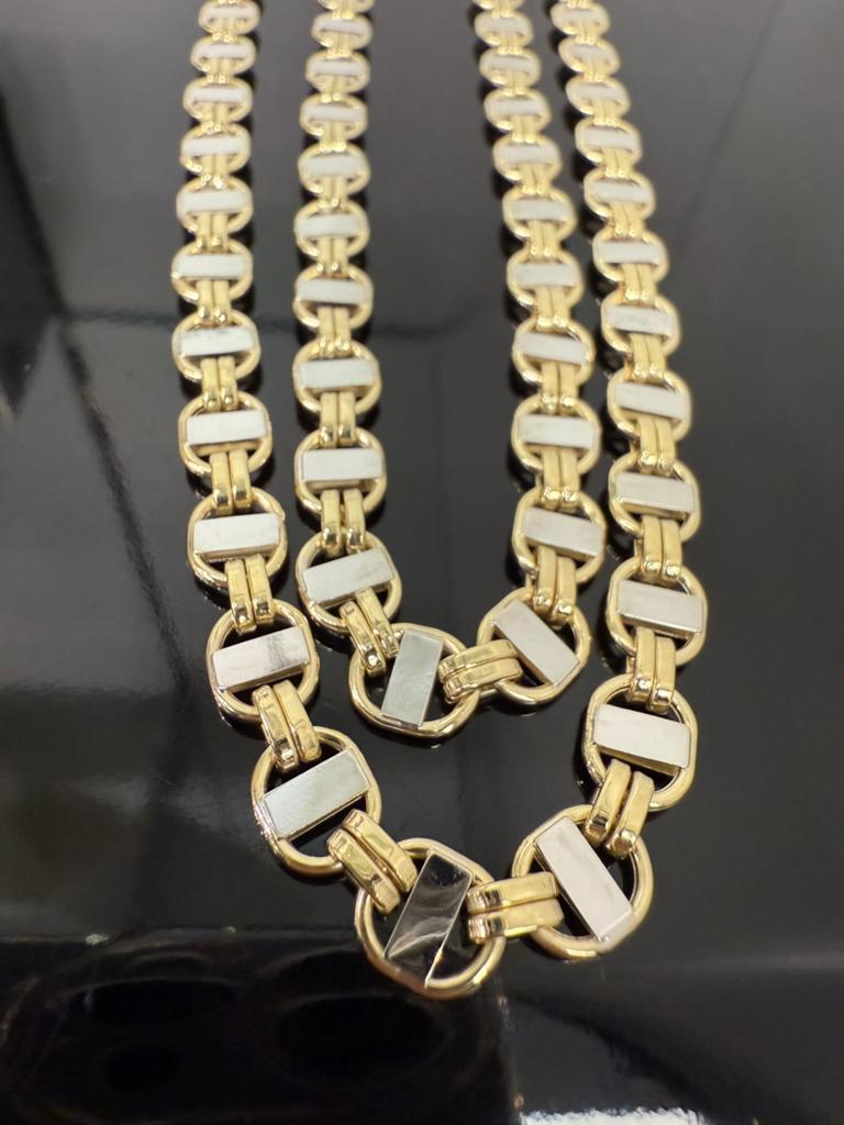 Prachtige 14 karaats gouden KINGSLEY ketting | ITALY DESIGN, Ophalen of Verzenden, Nieuw, Goud