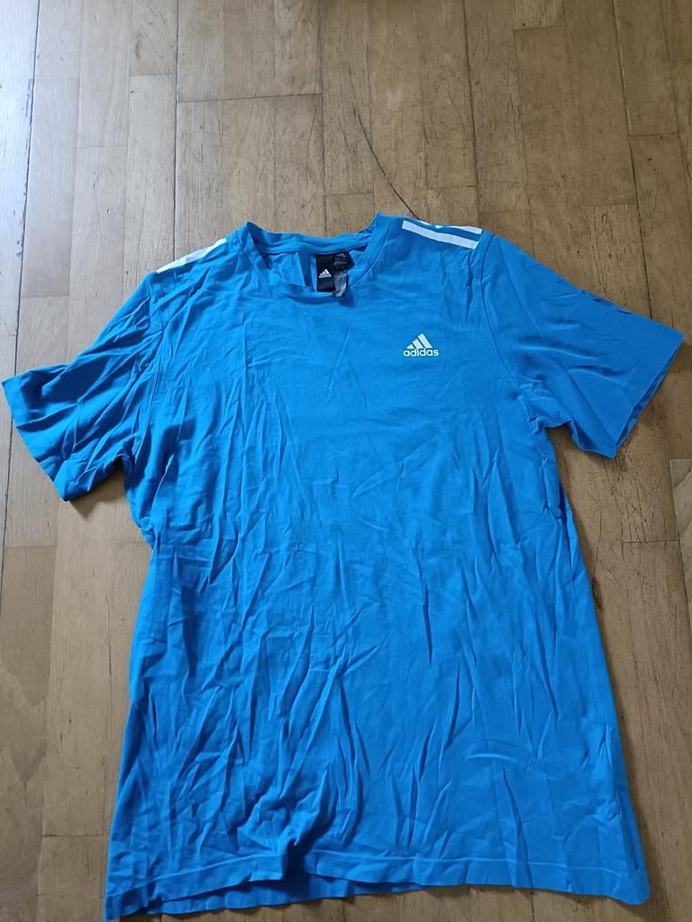 Adidas T-shirt - Blauw - Maat L, Kleding | Heren, T-shirts, Maat 52/54 (L), Blauw, Ophalen of Verzenden, Adidas