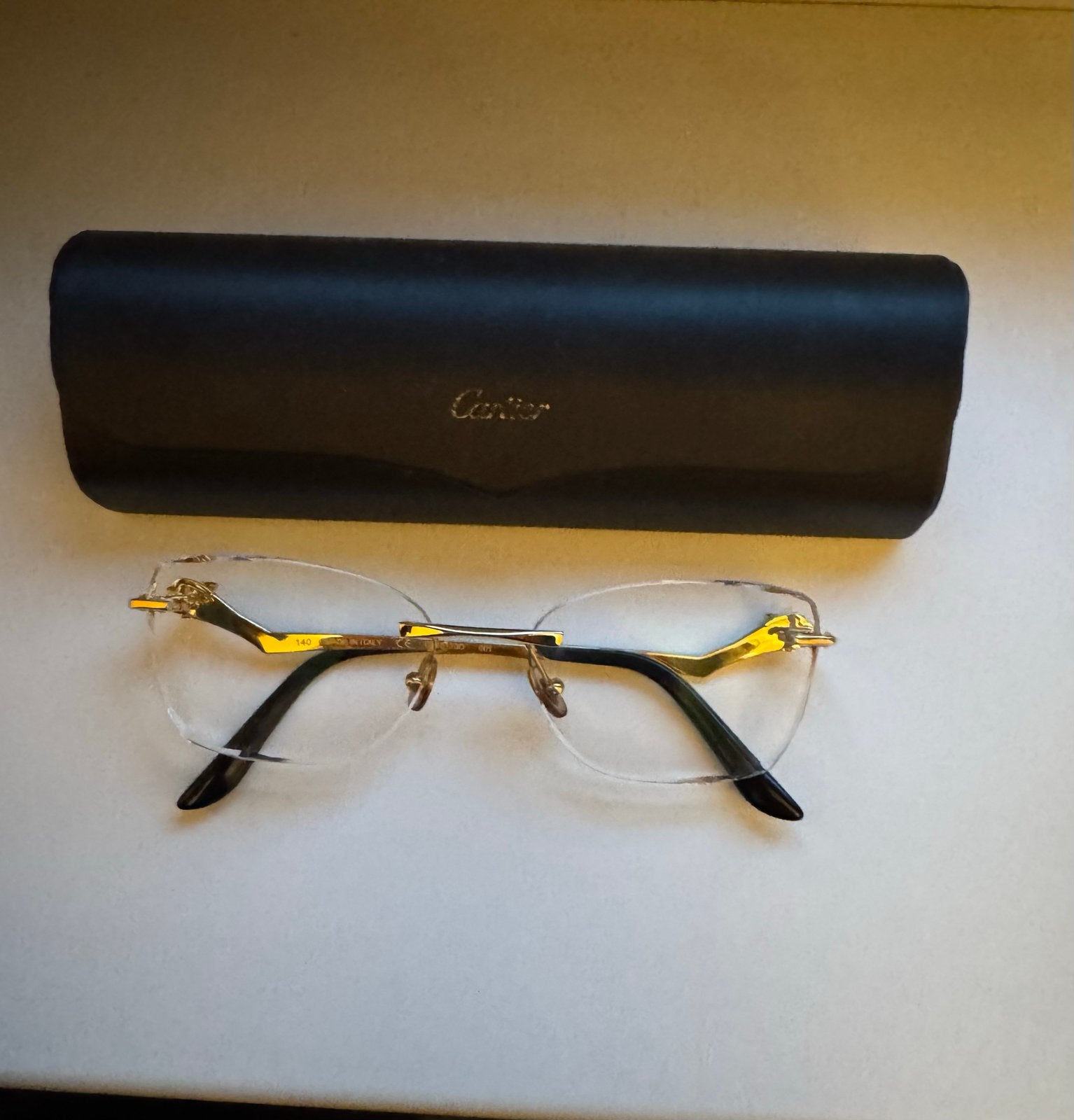 Cartier Panthere Bril op sterkte met extra glazen, Gebruikt, Overige kleuren, Bril, Ophalen