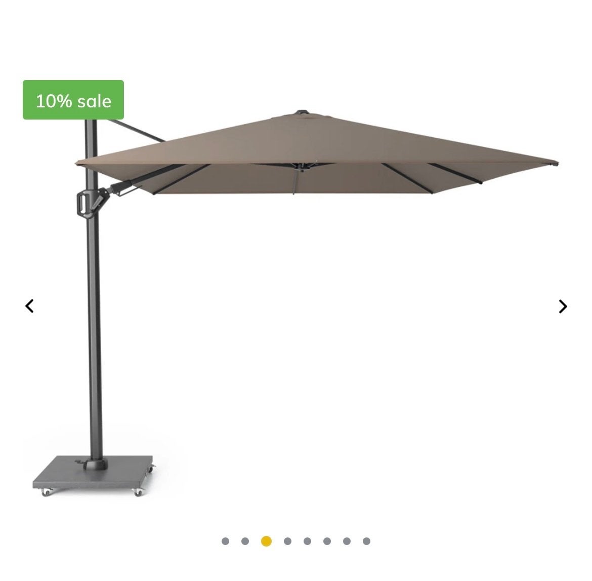 Zweefparasol Platinum, nieuw in doos, Ophalen, Kantelbaar, Nieuw, 2 tot 3 meter