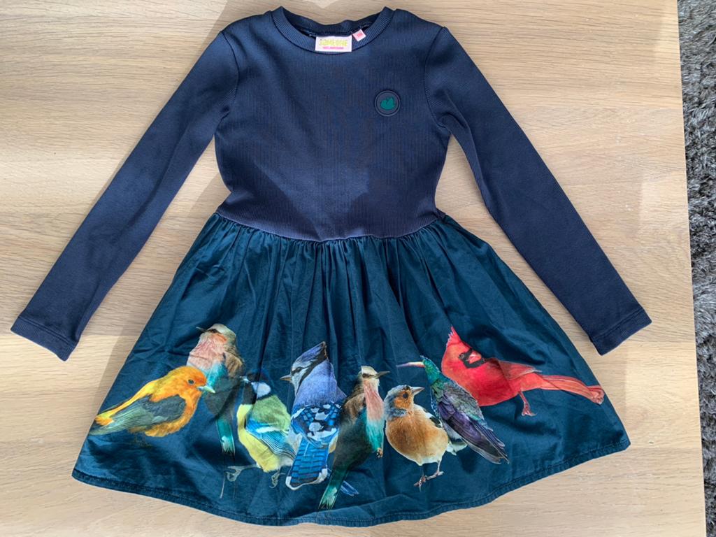 Jurk Someone met vogels maat 116, Ophalen of Verzenden, Zo goed als nieuw, Meisje, Jurk of Rok