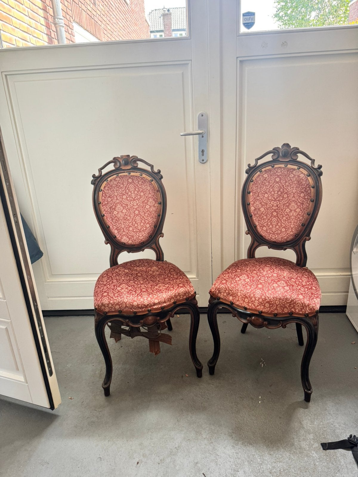 2 stoeltjes Barok- / Lodewijk XV-stijl, Antiek en Kunst, Antiek | Meubels | Stoelen en Banken, Ophalen