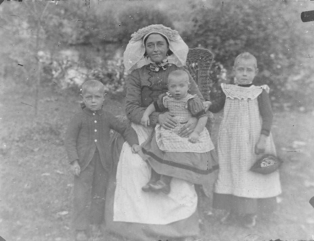 Glasplaat Brabantse poffer ca. 1900 ZELDZAAM Sint-Oedenrode?, Ophalen of Verzenden, Voor 1920, Ongelopen, Noord-Brabant