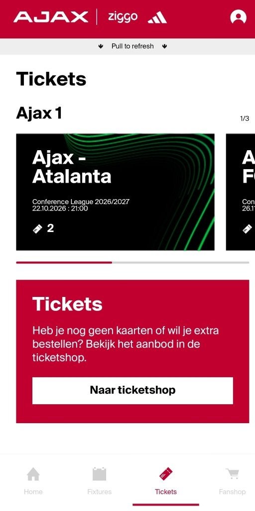 AJAX vs Atalanta 2 tickets naast elkaar Vak 422, Tickets en Kaartjes, Losse kaart, Twee personen, Oktober, Europa of Champions League