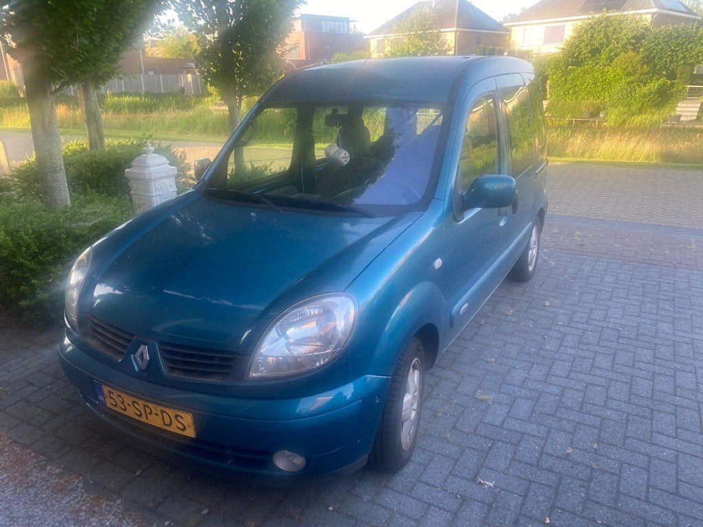 Renault Kangoo 1.6 16V AUT 2006 Groen, Auto's, 49 €/maand, Origineel Nederlands, Particulier, Euro 4
