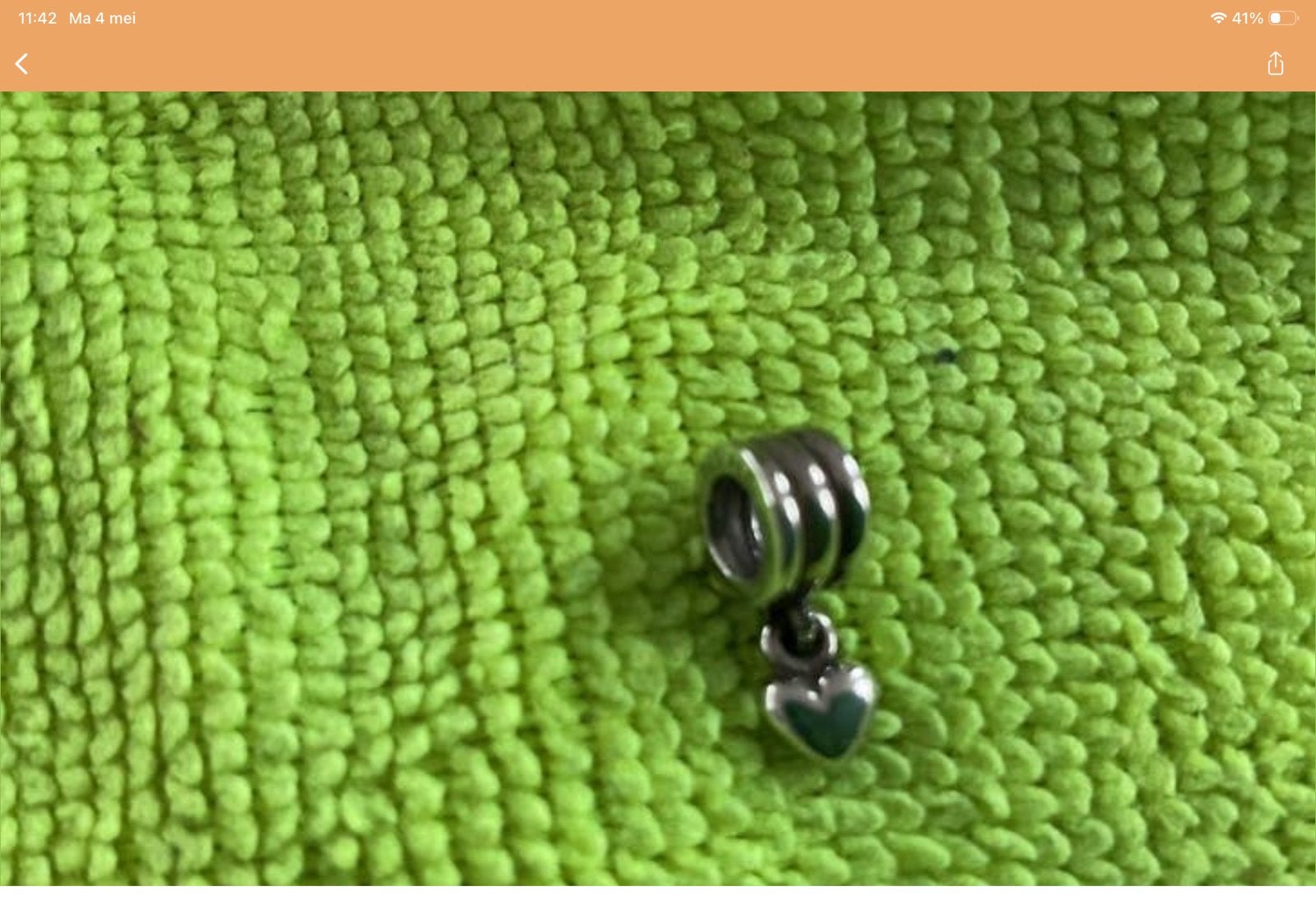 Pandora Hanger met Hartje, Ophalen of Verzenden, Zo goed als nieuw, Zilver, Pandora