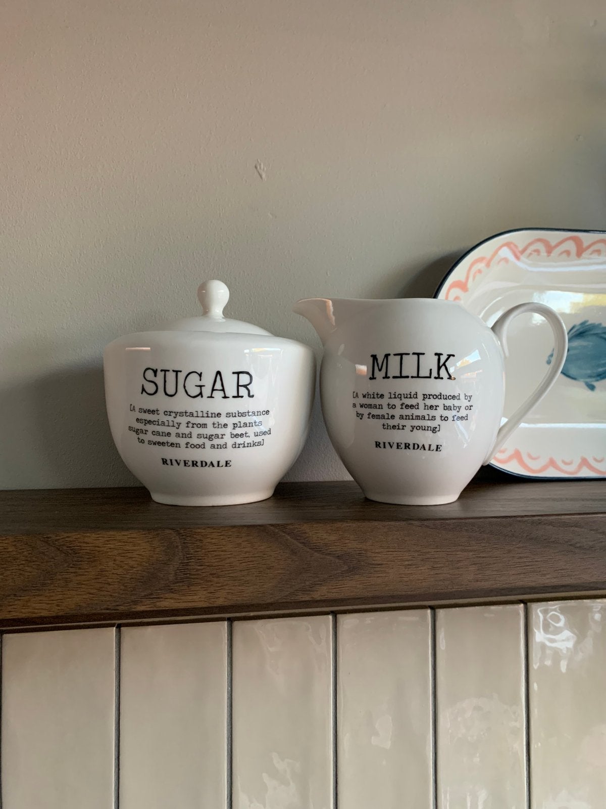 Riverdale suiker en melkkannetje, Ophalen, Overige typen, Zo goed als nieuw, Overige stijlen