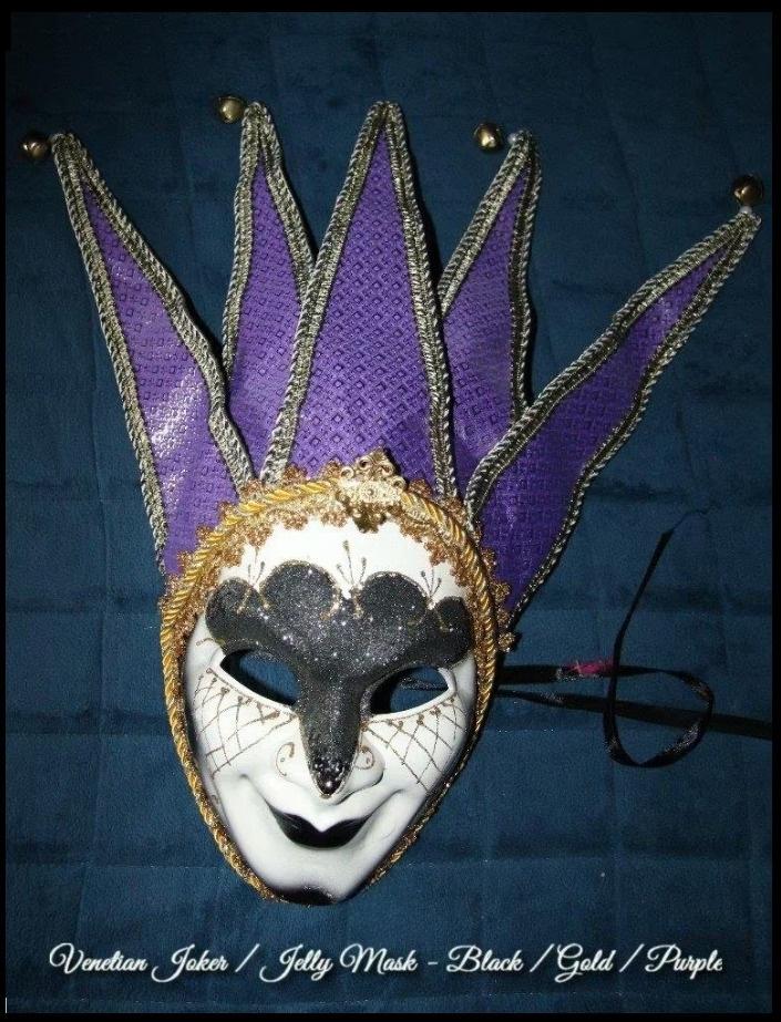 Venetiaanse Joker Jelly Masker, Verzenden, Zo goed als nieuw, Feestartikel, Carnaval