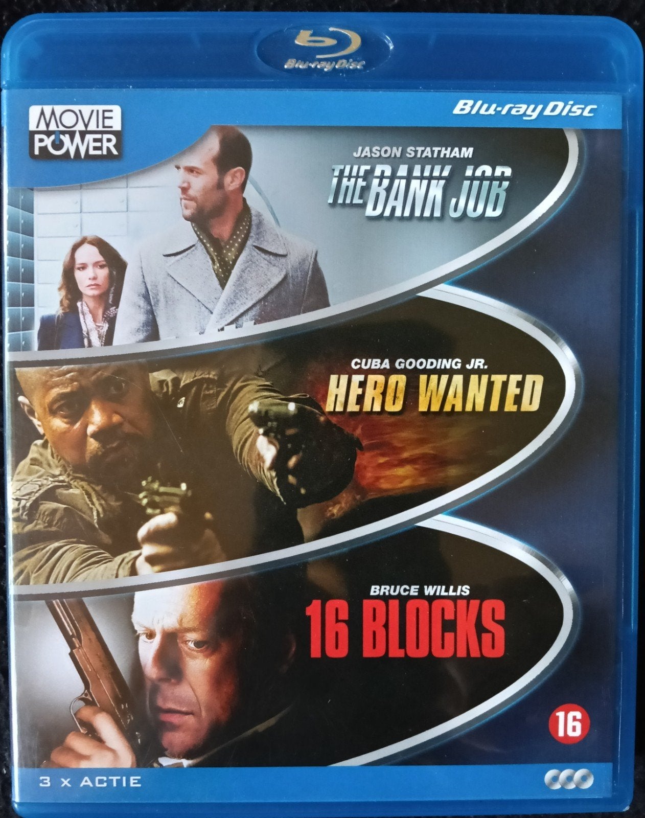 The Bank Job / Hero Wanted / 16 Blocks bluray, Ophalen of Verzenden, Zo goed als nieuw, Actie
