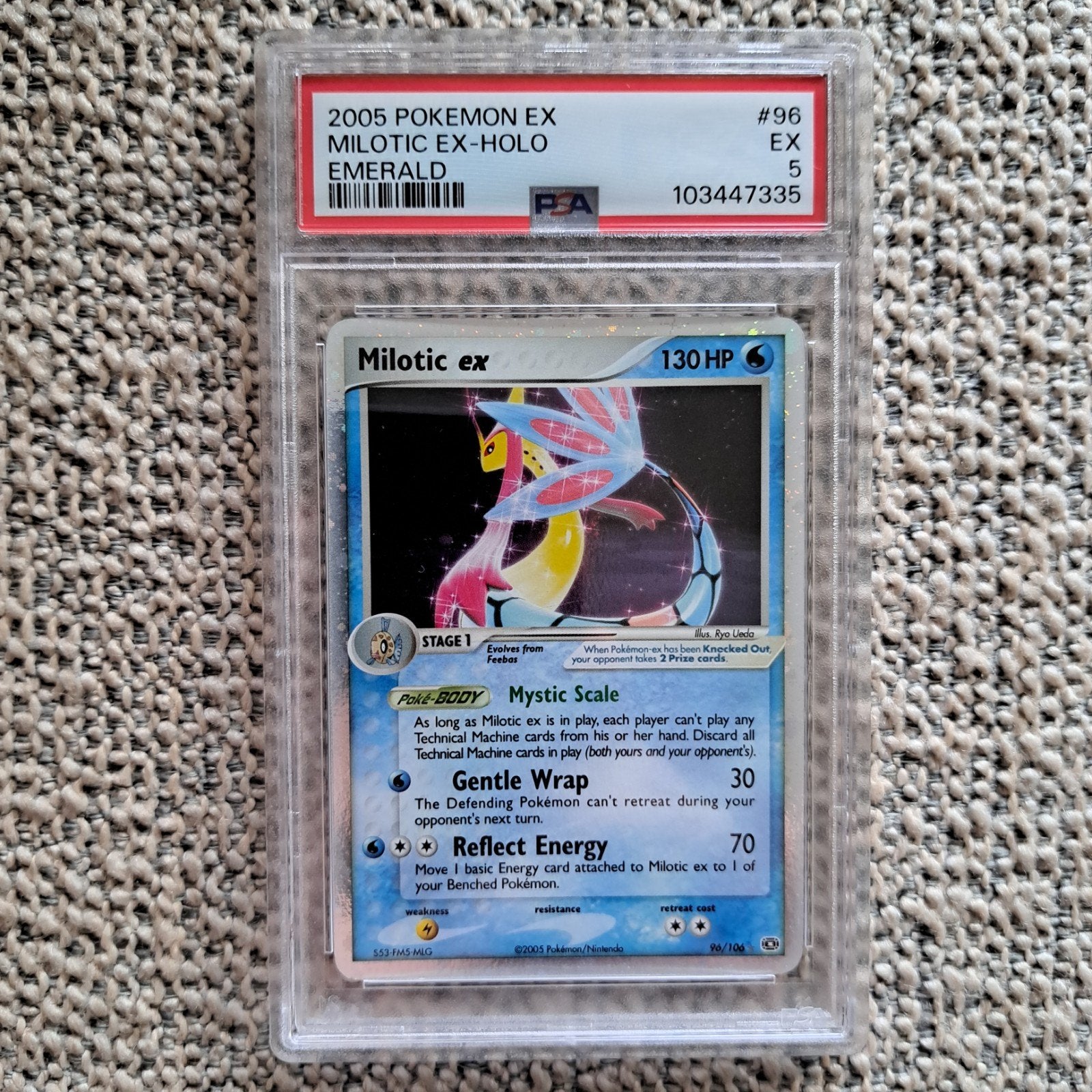 Pokemon Milotic PSA 5 ex Emerald, Hobby en Vrije tijd, Verzamelkaartspellen | Pokémon, Ophalen of Verzenden, Zo goed als nieuw
