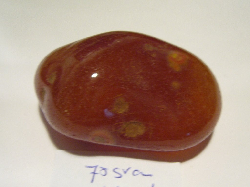 Carneool kornalijn handsteen palmsteen zak trommelsteen 75gr, Ophalen of Verzenden, Mineraal