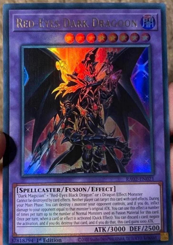 Yu-Gi-Oh! Red Eyes Dark Dragoon RA02 1st Mint  !, Hobby en Vrije tijd, Verzamelkaartspellen | Yu-gi-Oh!, Ophalen of Verzenden