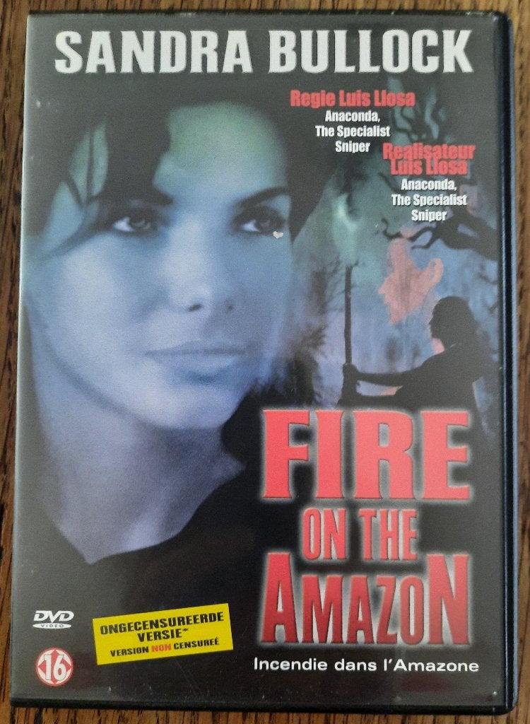 Dvd / Film  Fire On The Amazon  o.a. Sandra Bullock z.g.a.n., Engels, Nederlands, Actiethriller, Ophalen of Verzenden