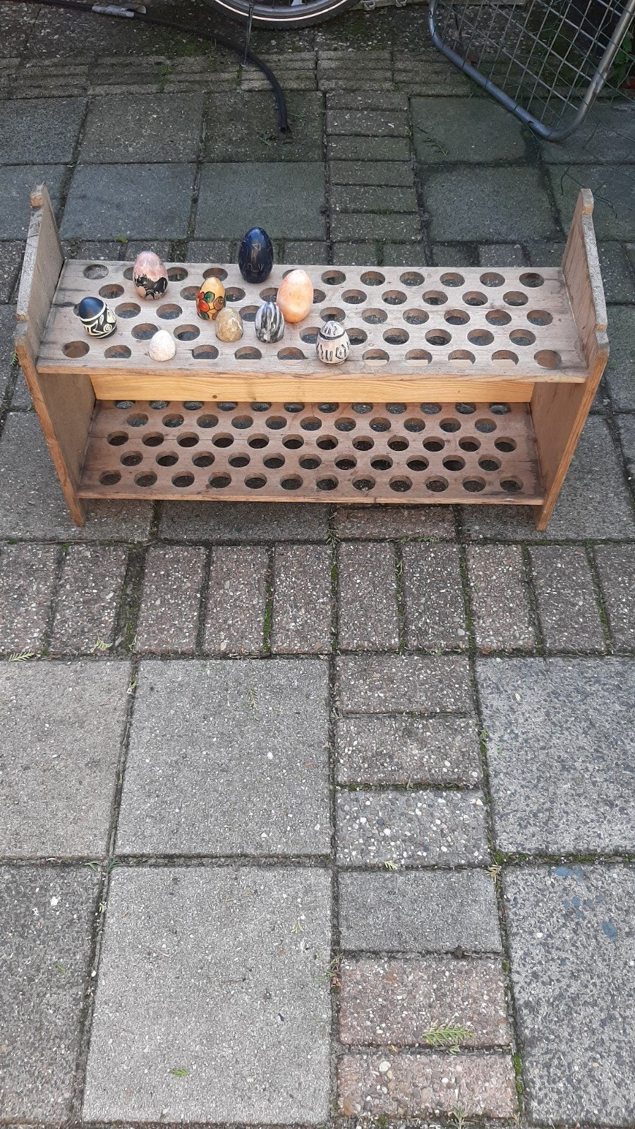 Houteneierrek exclusief eieren, Ophalen, Gebruikt, Beeldje of Figuurtje