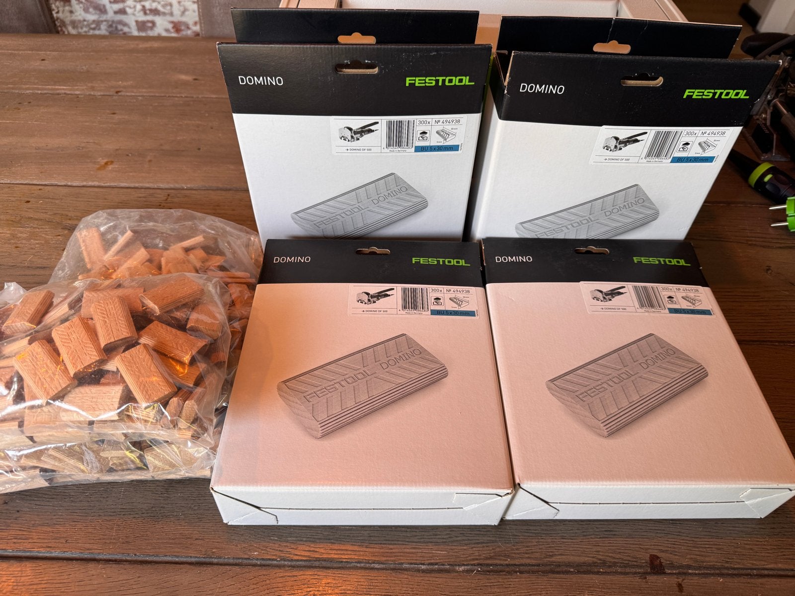 Festool DF 500 Q plus set freesmachine Domino + accessoires, Ophalen, Zo goed als nieuw, Elektrisch, Lamellenfrees