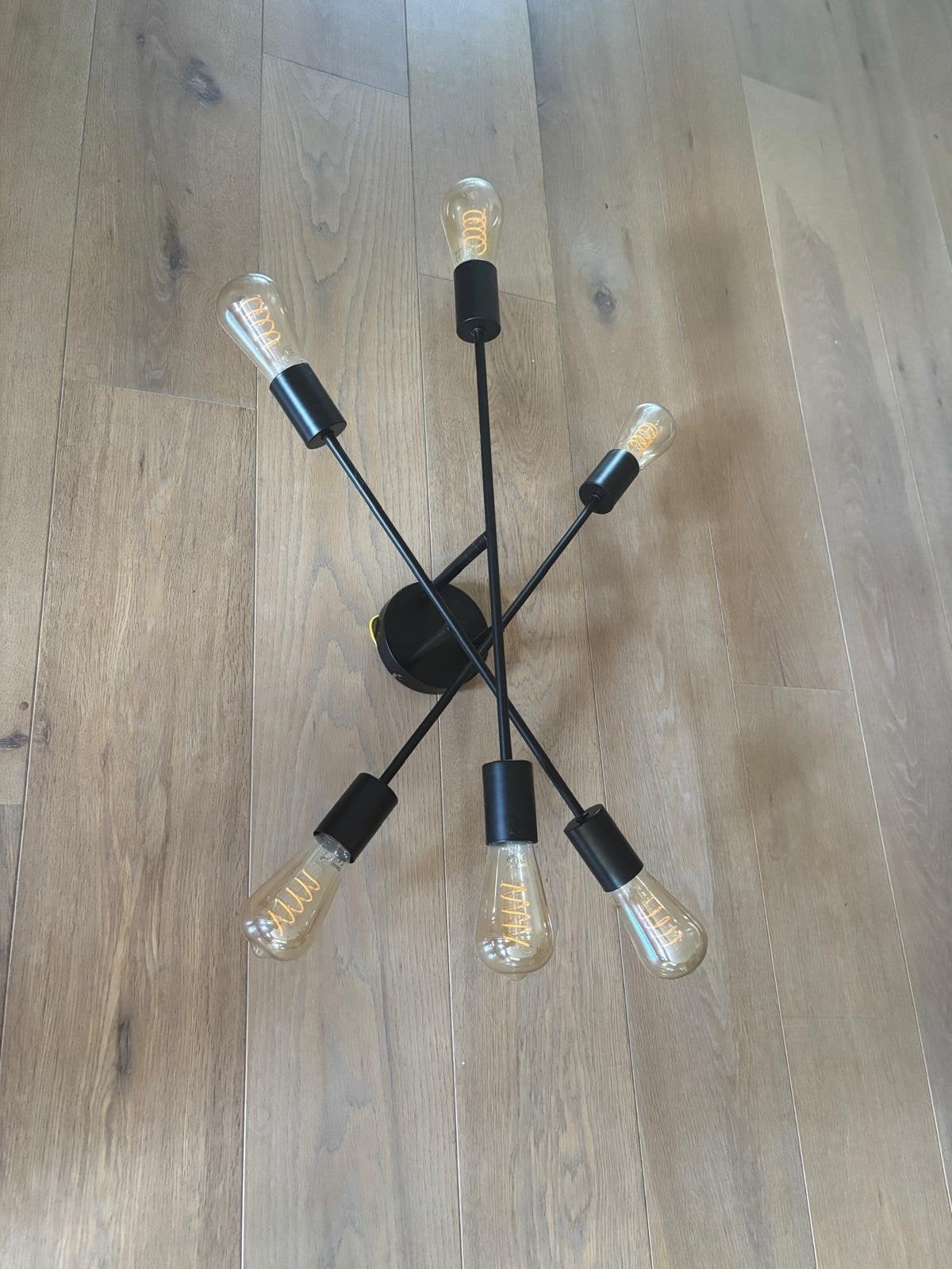 Plafondlamp QAZQA 6 lichts, Ophalen of Verzenden, Zo goed als nieuw, Metaal, Industrieel