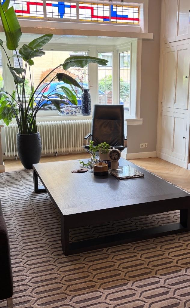 Salontafel, Huis en Inrichting, Ophalen, 100 tot 150 cm, Eikenhout, Zo goed als nieuw