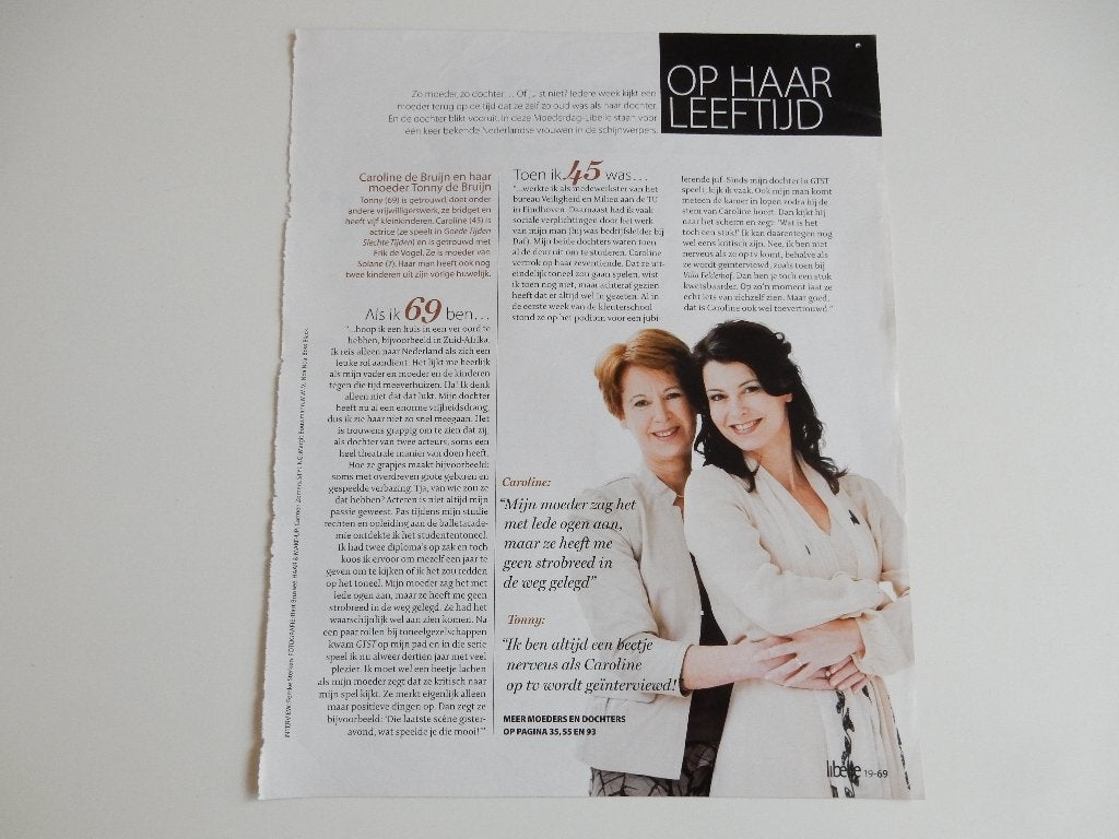 Caroline de Bruijn, GTST artikel uit tijdschrift 2008., Verzamelen, Ophalen of Verzenden, 1980 tot heden, Nederland, Knipsel(s)