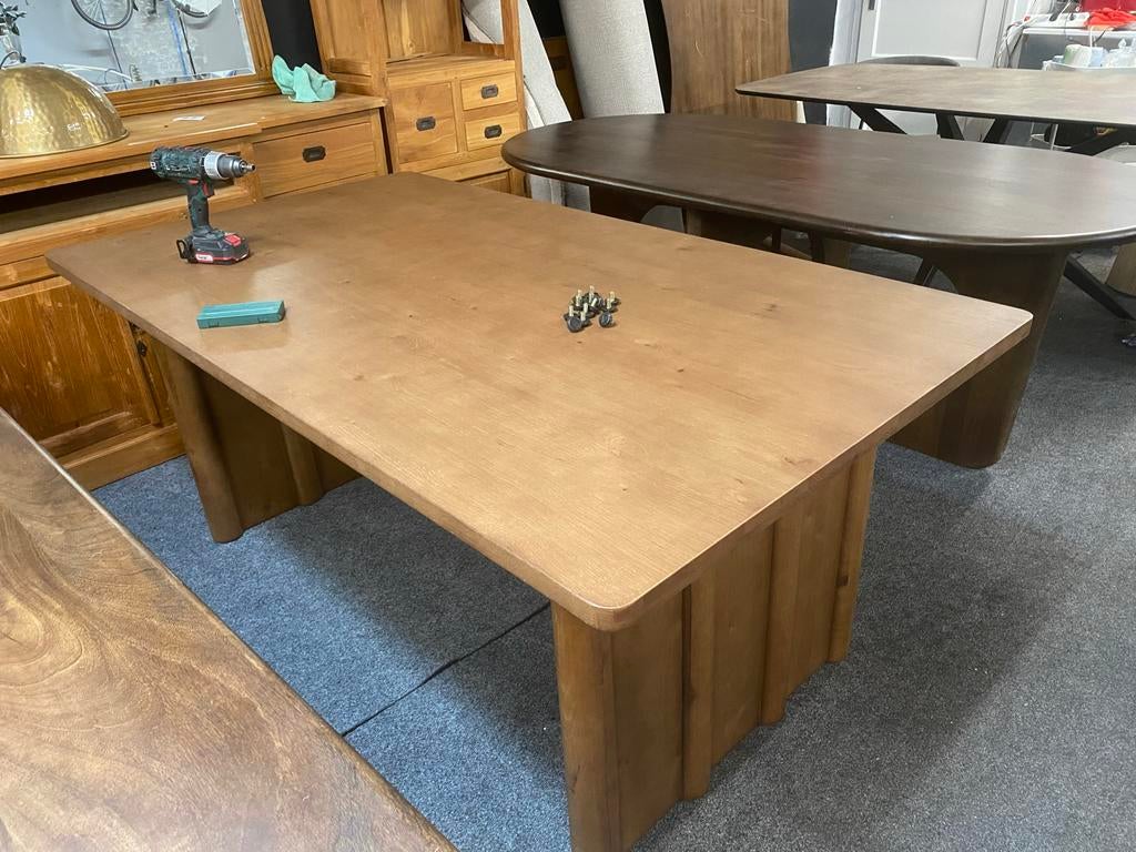 Massief Eikenhouten Eettafel 180x100 cm - Jake Bruin, Ophalen, 100 tot 150 cm, Eikenhout, Nieuw