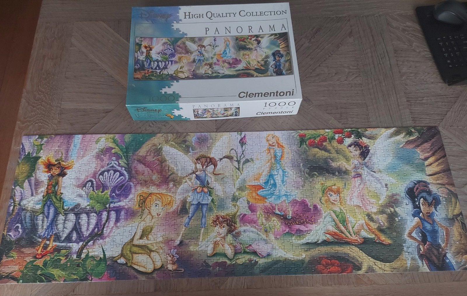 Disney Panoramo puzzel elfjes 1000 stuks, Ophalen of Verzenden, 500 t/m 1500 stukjes, Zo goed als nieuw