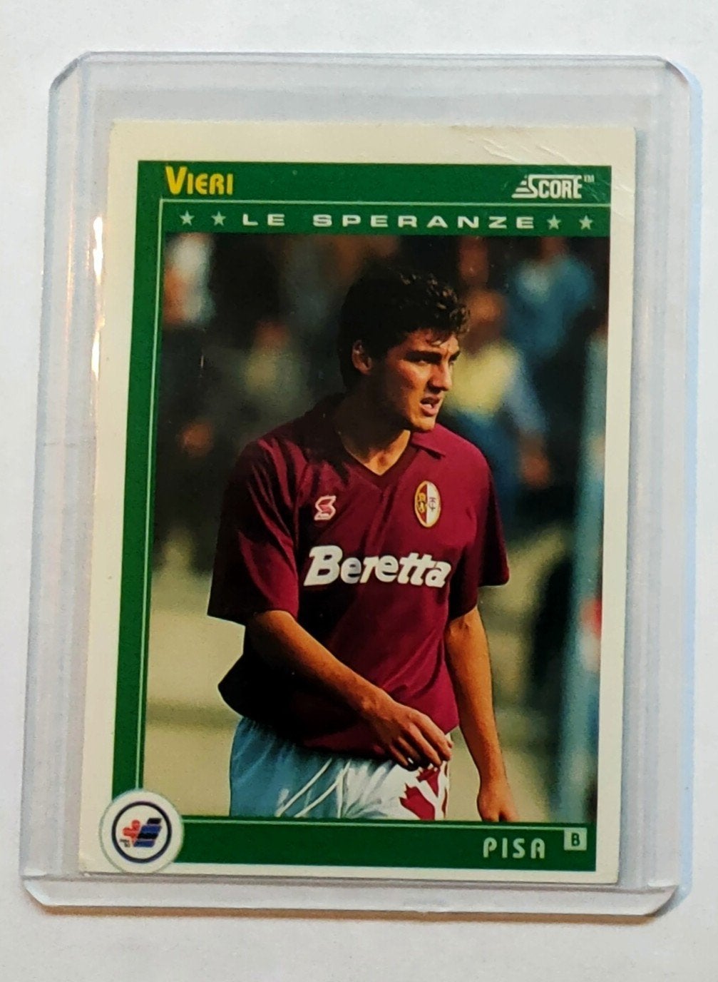 Vieri Pisa ROOKIE Kaart ( Klein kreukje rechtsboven)Score, Verzenden, Zo goed als nieuw, Buitenlandse clubs, Spelerskaart