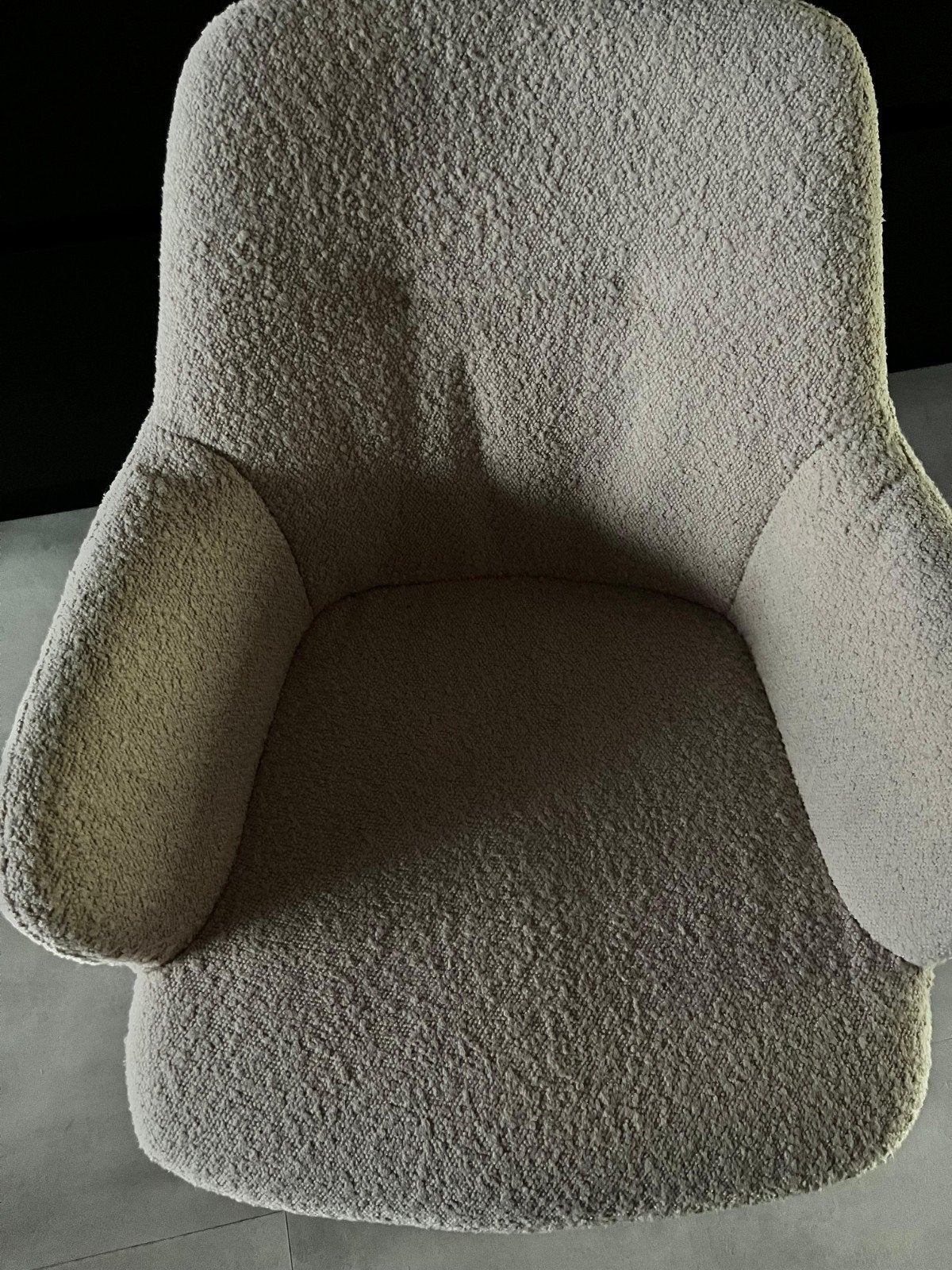 Comfortabele Bouclé Stoel - Crème/Beige eettafel, Ophalen, Overige kleuren, Drie, Modern, Bouclé, Comfortabel