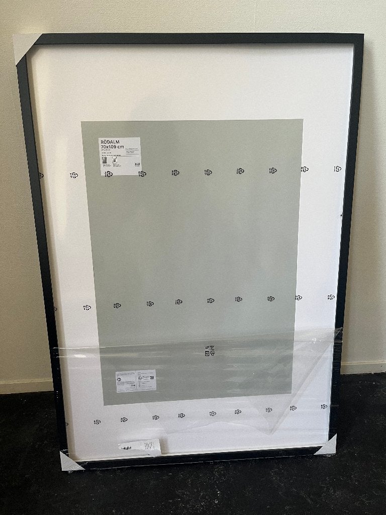 IKEA RÖDALM Fotolijst - Zwart (70x100 cm), Ophalen, Gebruikt, Met passe-partout, Fotolijst