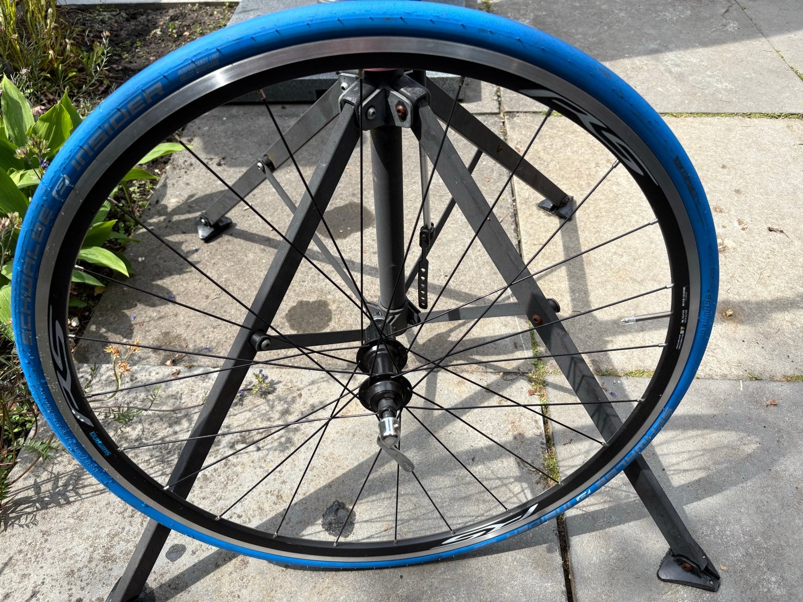 Shimano wiel met Schwalbe trainingsband, Fietsen en Brommers, Gebruikt, Aluminium, Racefiets, Ophalen