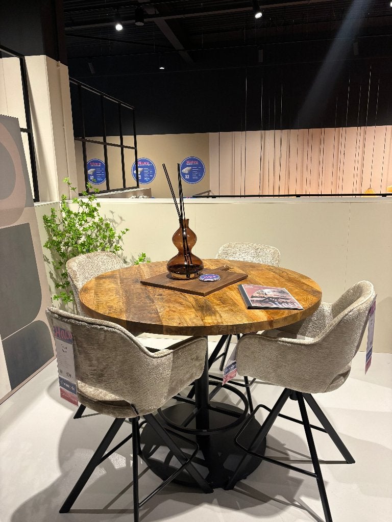 Counter tafel Loft, Ophalen, 100 tot 150 cm, 75 cm of meer, Rond