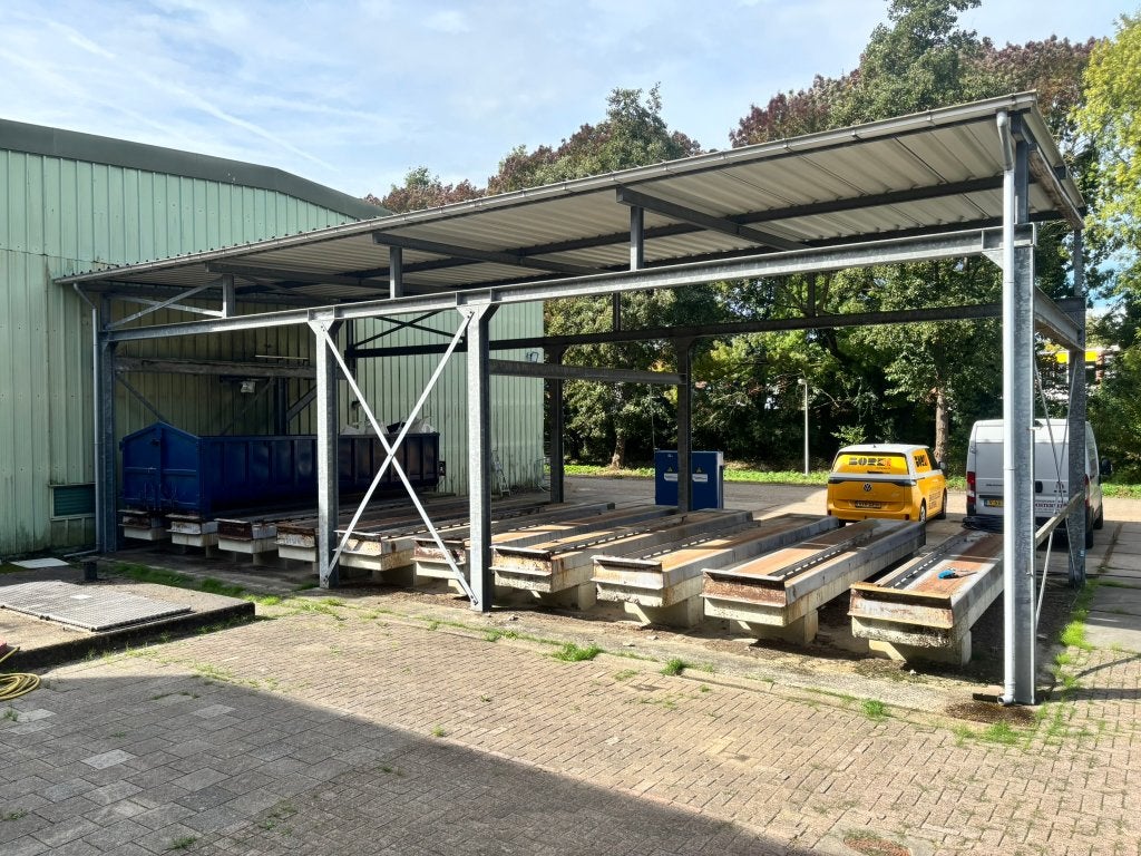 115 m² gegalvaniseerde overkapping staalconstructie 16x7m¹, Ophalen, Gebruikt, IJzer