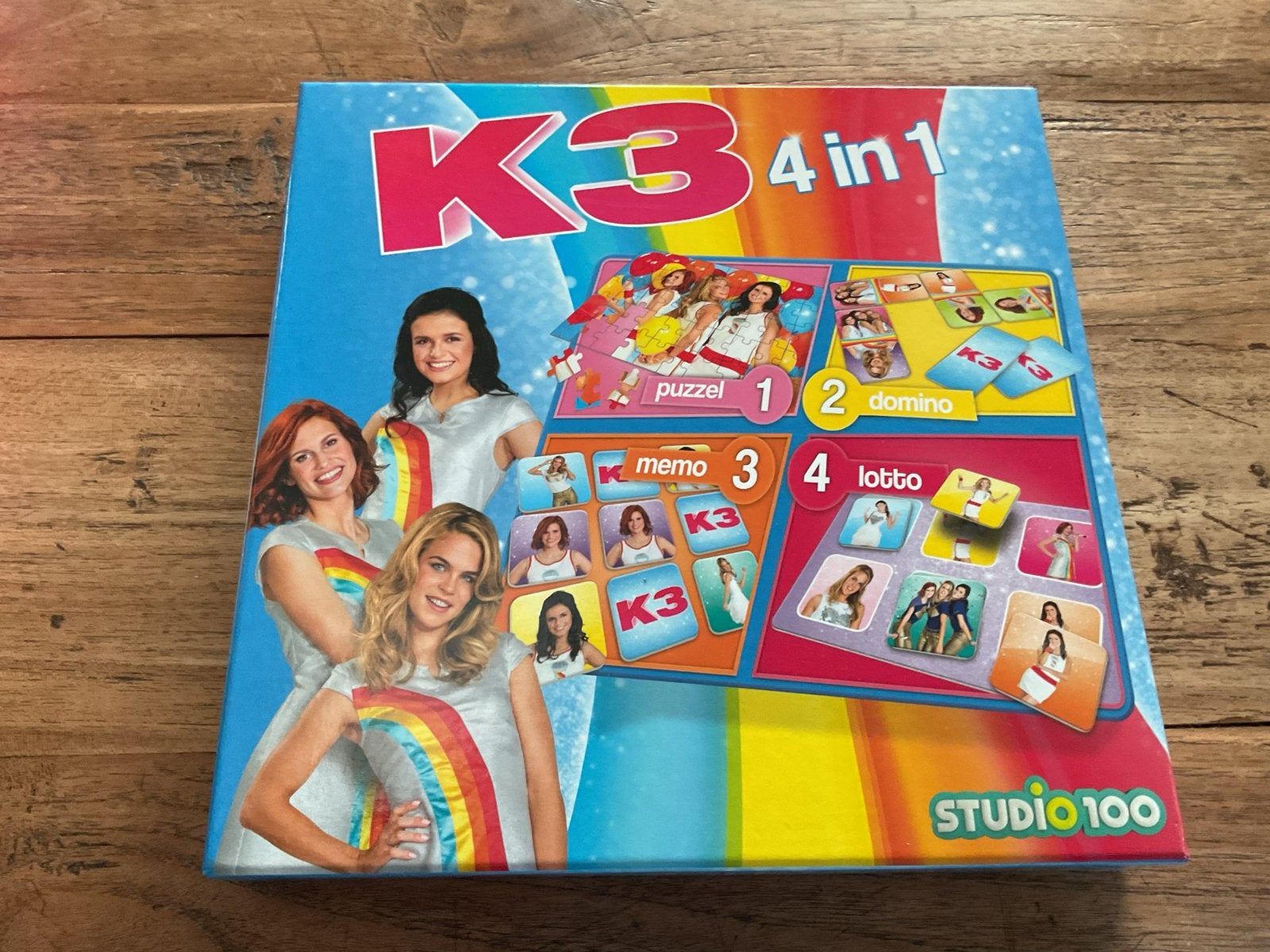 K3 4-in-1 Spellenpakket - Puzzel, Domino, Memo, Lotto, Een of twee spelers, Ophalen