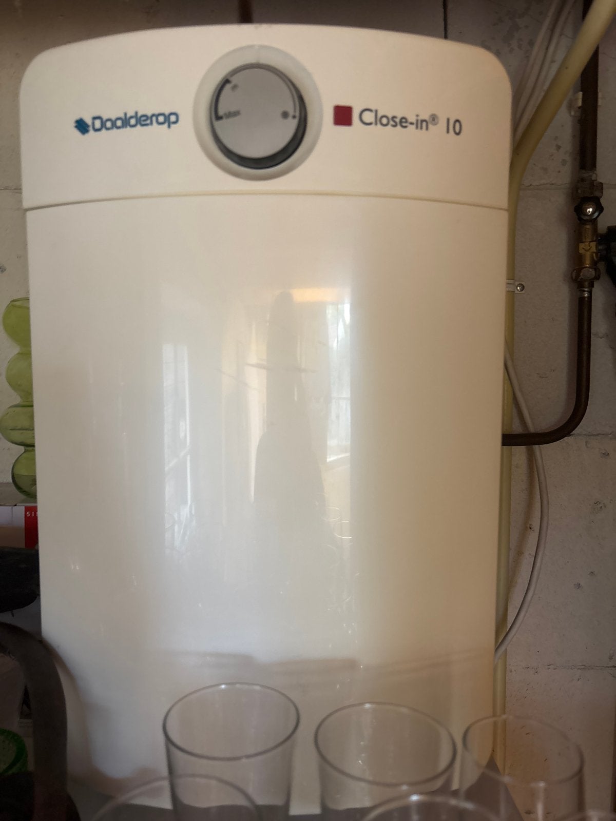 Daalderop Close-in 10 liter boiler, Ophalen, Gebruikt, Aardgas, Boiler