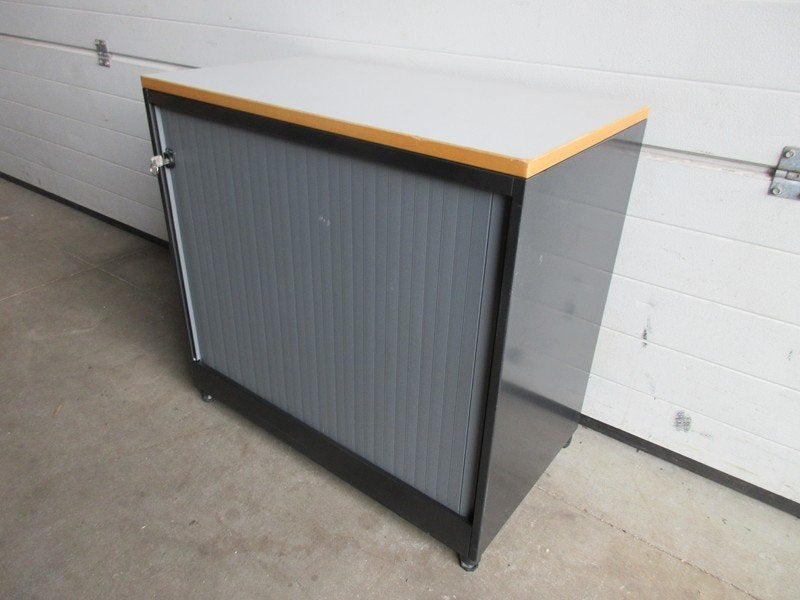 Metalen kast 76x80x45 cm met roldeur; Ahrend, Huis en Inrichting, Kasten | Roldeurkasten en Archiefkasten, Ophalen, Gebruikt, 50 tot 100 cm