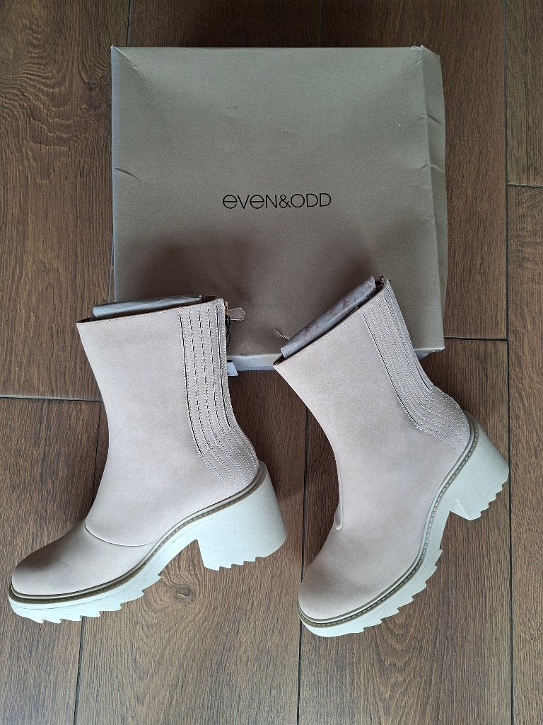 laarzen,boots. Mt 40. Nieuw. Even&Odd. FIT. Creme/beige, Kleding | Dames, Schoenen, Even&Odd., Beige, Lage of Enkellaarzen, Nieuw