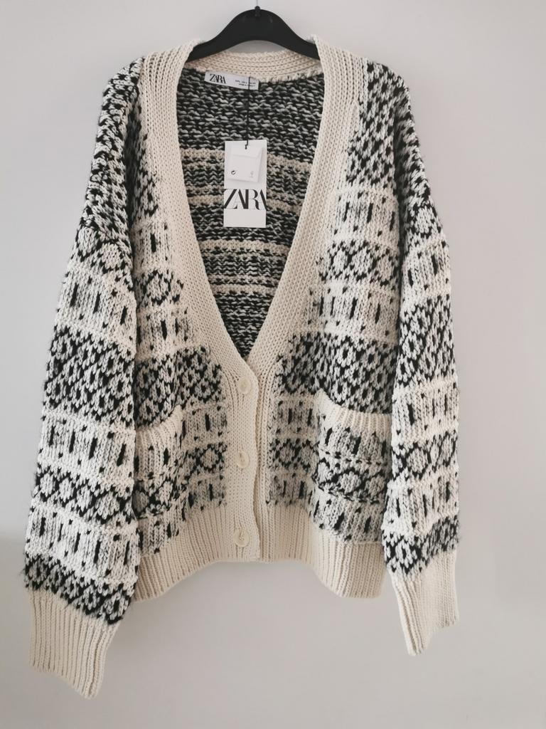 ZARA jacquard vest mt. L, Overige kleuren, Verzenden, Zara, Maat 42/44 (L)